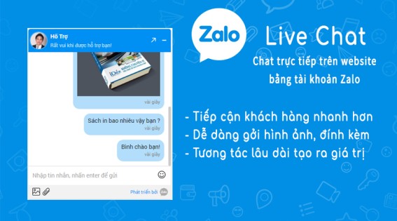 Zalo Live Chat trực tuyến trên website